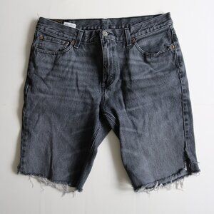 Levis Black Distressed Shorts